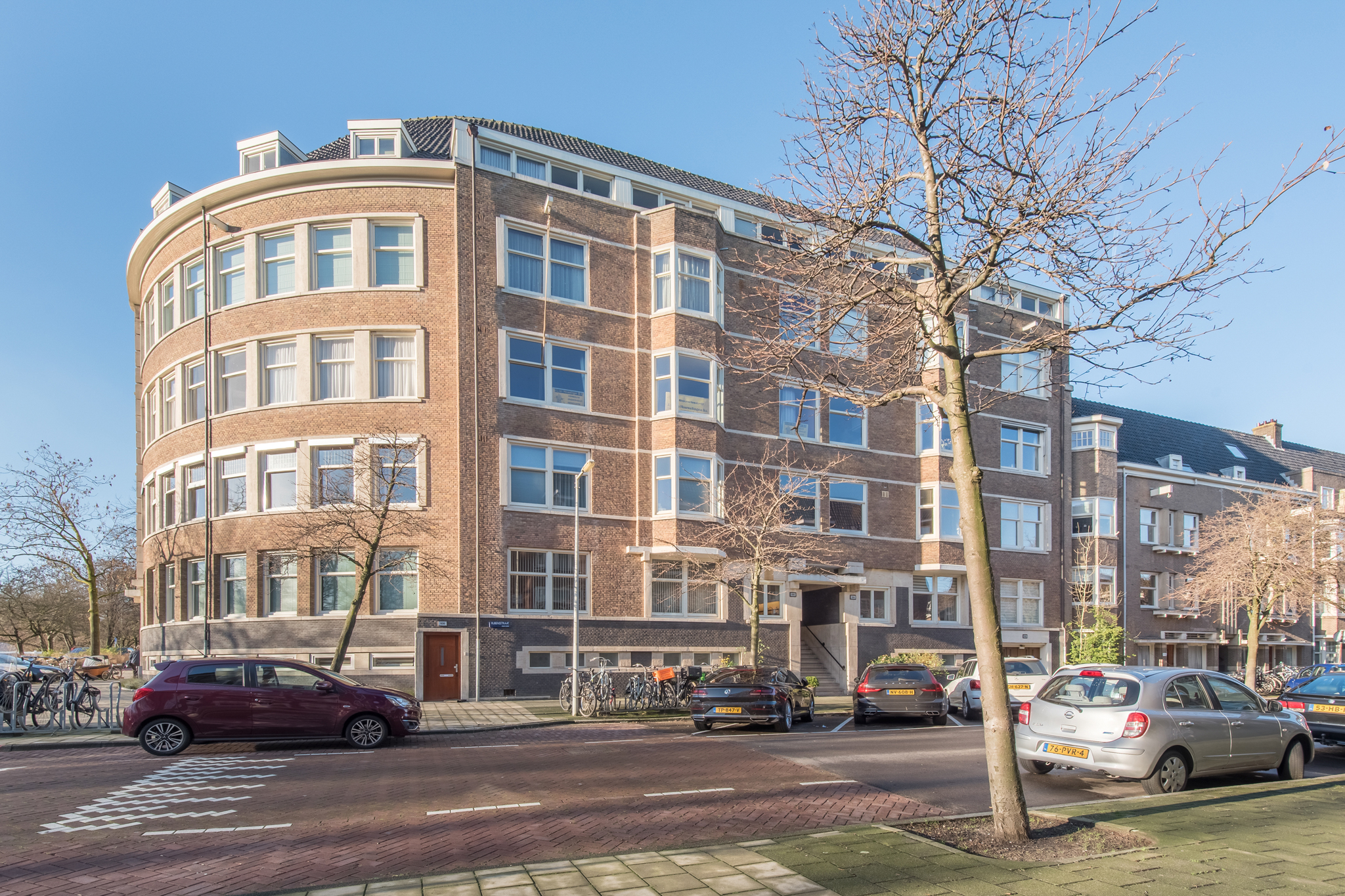 Geschilderde gevel aan de Rubensstraat